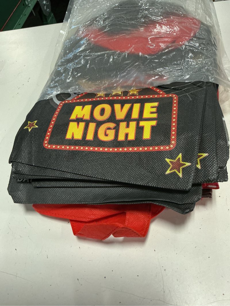 Condition photo showing Good Condition for photect 32 pcs movie night party favor bags movie theater non woven treat candy goodie gift bags for cinema showing baby shower birthday party decoration supplies 32 movie