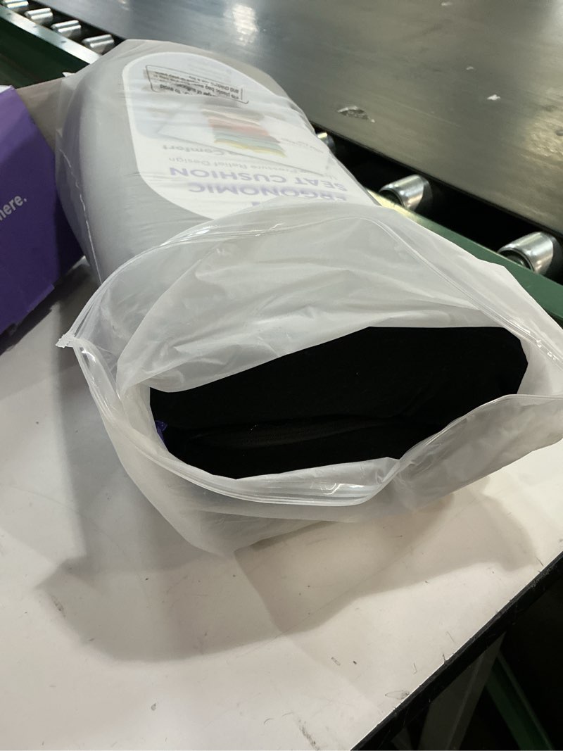 Condition photo showing Good Condition for cushion lab patented pressure relief seat cushion for long sitting hours on office & home chair - extra-dense memory foam for soft support. car pad for hip, tailbone, coccyx, sciatica - black
