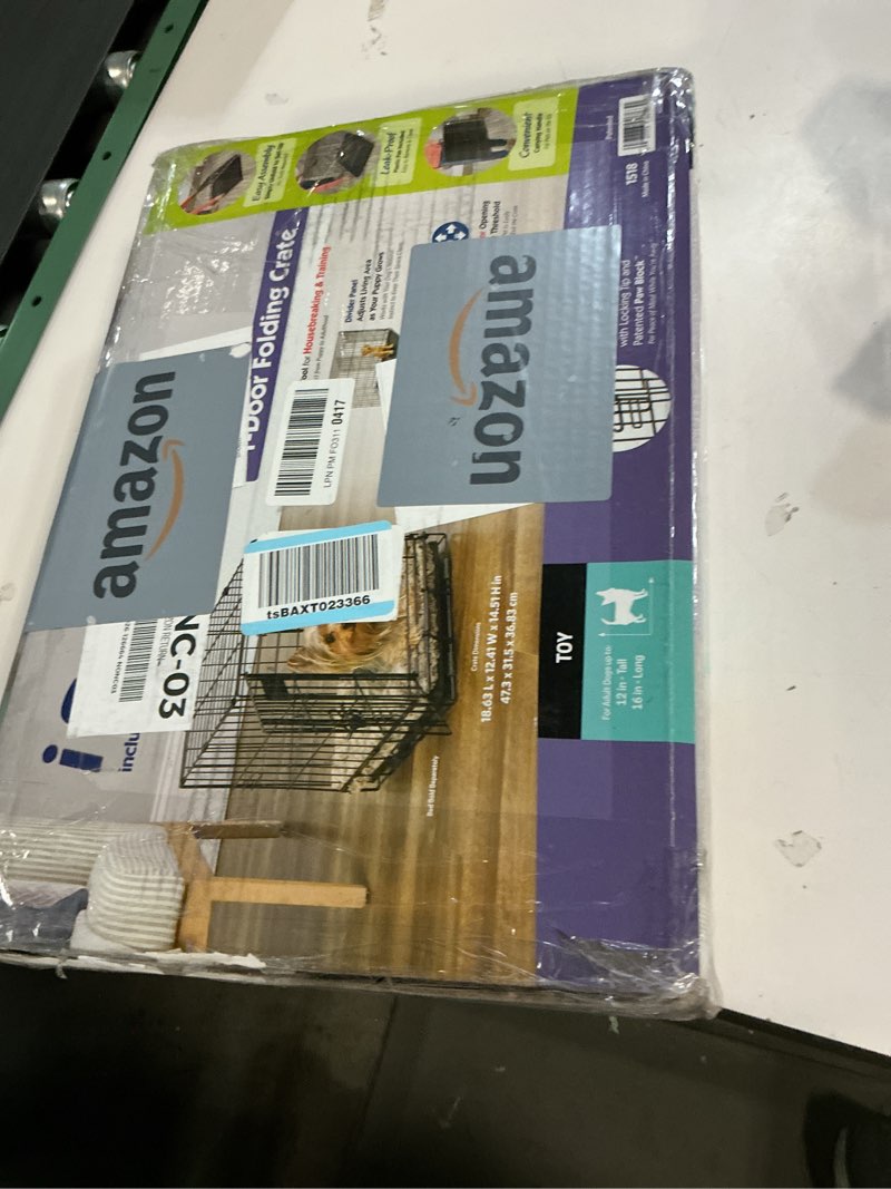 Condition photo showing Good Condition for Midwest Homes for Pets 18-Inch iCrate for Tiny Breeds, Up to 10 lbs, Single Door Folding Dog Crate with Divider Panel, Leak-Proof Tray & Secure Latch, Portable, Durable & Easy to Assemble 18.0"L x 12.0"W x 14.0"H Single Door