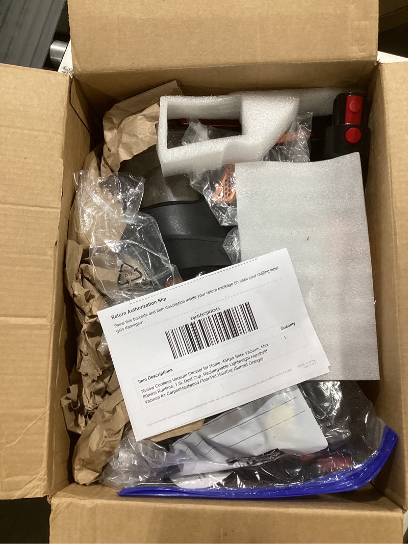 Condition photo showing Good Condition for Cordless Vacuum Cleaner for Home, 45Kpa Stick Vacuum, Max 80mins Runtime, 1.5L Dust Cup, Rechargeable Lightweight Handheld Vacuum for Carpet/Hardwood Floor/Pet Hair/Car (Sunset Orange)