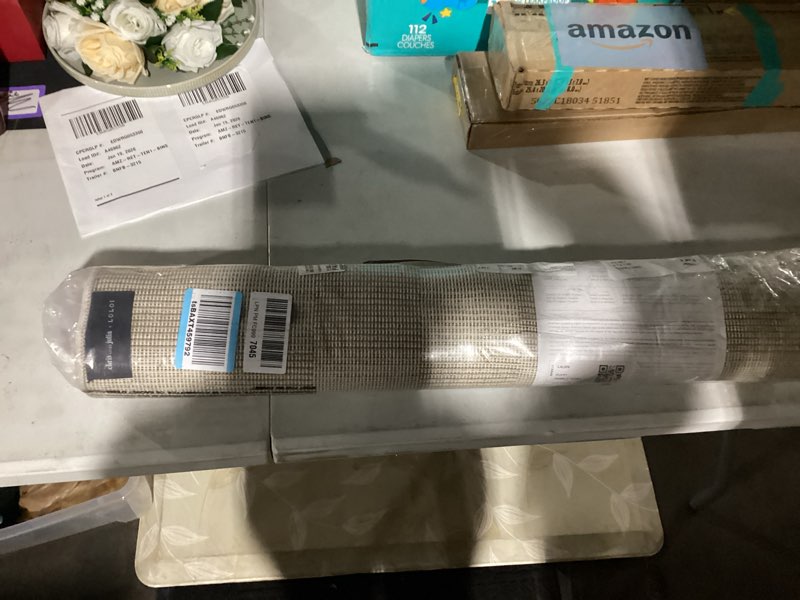 loloi chris loves julia calvin collection clv-01 pebble/ivory 2'-3" x 3'-10" accent rug checkered ne