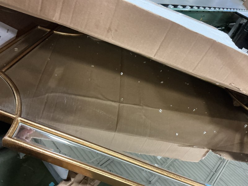 Condition photo showing Good Condition for Kelly Miller 20"x30" Small Gold Bathroom Mirror for Wall Mount, Beveled Vanity Mirror for Master Bat