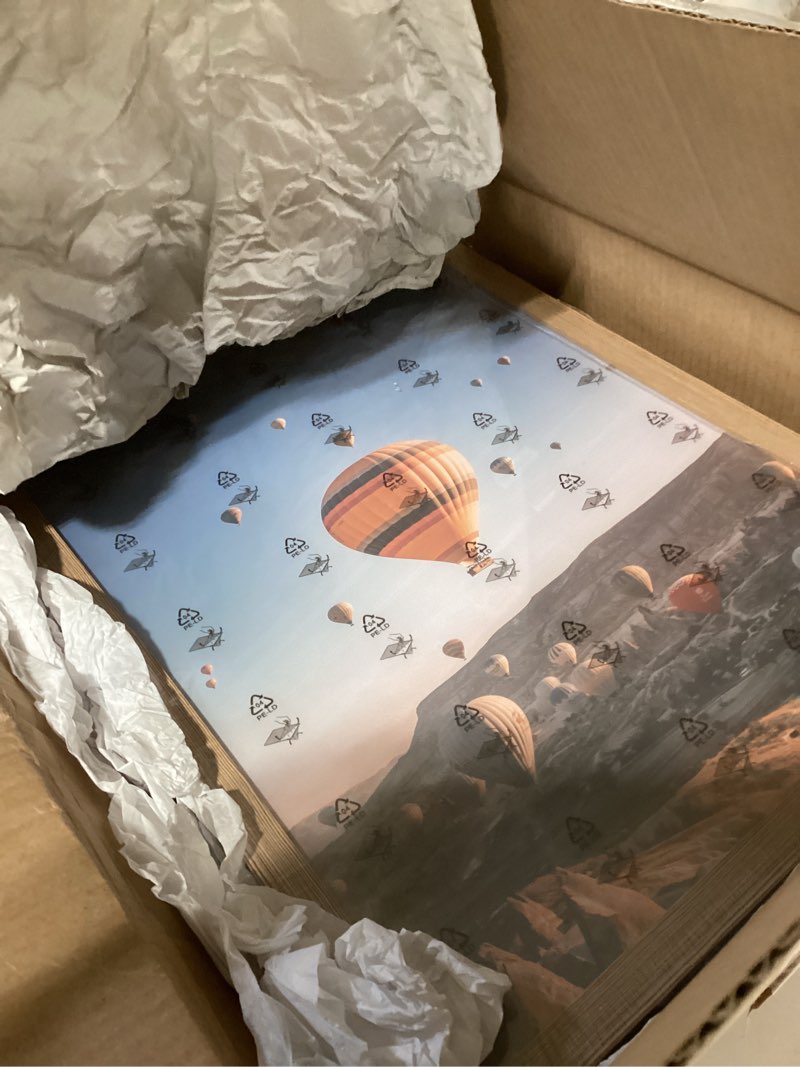 Condition photo showing Good Condition for 13x18 Picture Frame Set of 3 Rustic Brown for Wall Hanging, Wall Mounting Horizontally or Vertically, 13 x 18 Wall Gallery Poster Photo Frame with Shatter Resistant Plexiglass, 3 Pack, Rustic Brown Rustic Brown 13x18 inch