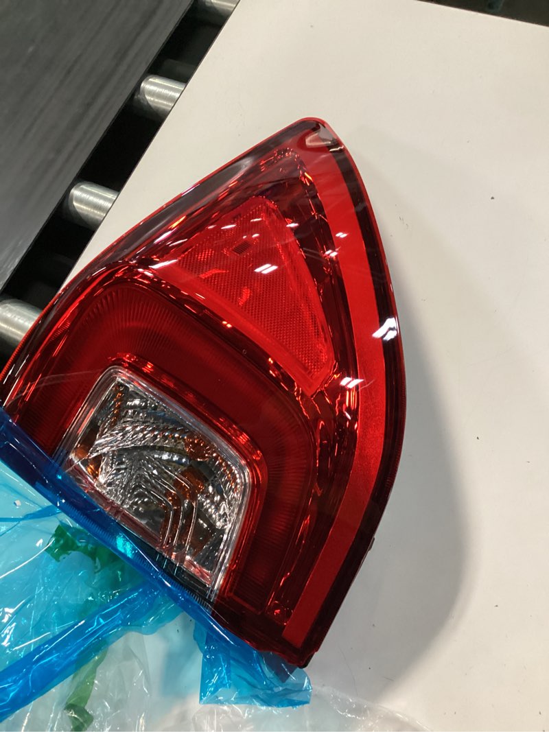 Condition photo showing As Is for tail light lamp, fits 2016 2017 2018 2019 2020 2021 honda civic 4 door sedan halogen red clear tail lights outer (passenger side (r))