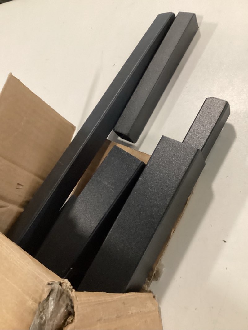 Condition photo showing As Is for 1 Pack W.6ft x H.36in Aluminum Deck Railing Kits with Post, AAMA 2604–Grade Textured Matte Black Porch Railing Kit, Decking Railings for Outdoor Decks, Porches, Garden and Yard 6ft Level - 1Post 1Panel