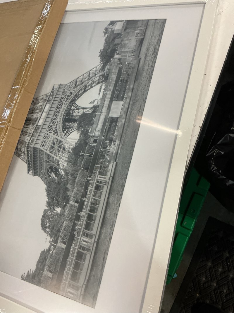 Condition photo showing Good Condition for upsimples 18x24 picture frame, display pictures 16x20 with mat or 18 x 24 without, wall hanging poster frames, white, 1 pack white 18x24