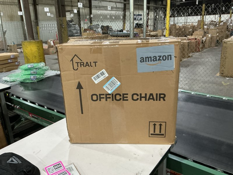 Condition photo showing New/Like New for TRALT Ergonomic Office Chair - Desk Chair with Adjustable Lumbar Support Computer Chair - Mesh Comfy Chair with Flip-up Armrests - Gaming Chairs for Adults Home Office (Leather, White) Angel White