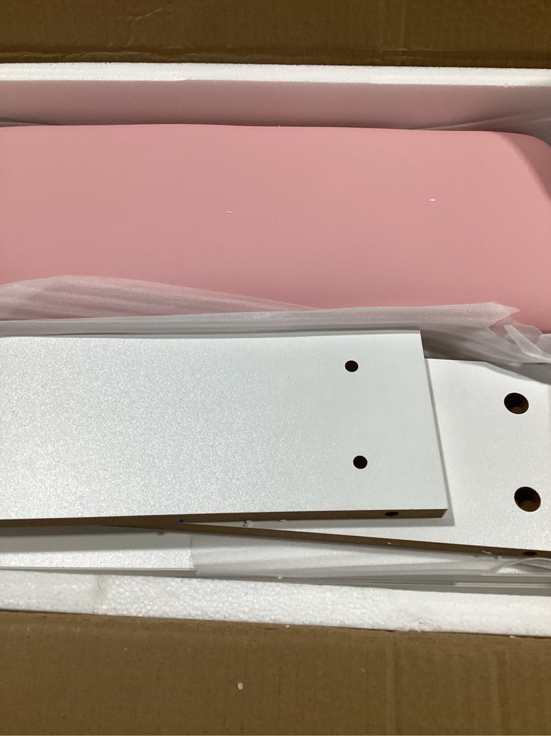 Condition photo showing New/Like New for portable pedicure foot rest with wheels, pedicure stool, trolley for foot bath, spa cart, nail stand, manicure furniture for beauty salon or nail tech spa, massage station (pink)