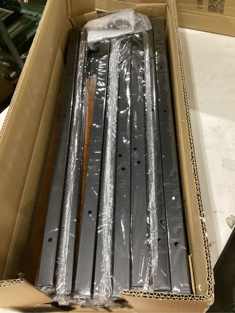 Condition photo showing New/Like New for Furologee 5-Tier Bookshelf, Tall Bookcase with 2 Storage Drawers, Adjustable Industrial Display Standing Shelf Units, Wood and Metal Storage Rack for Living Room, Bedroom, Home Office Rustic Brown Rustic Brown 5-Tier(1 PC)