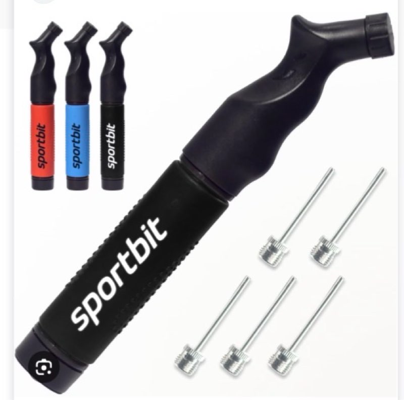 sportbit ball pump with 5 needles air pump - black