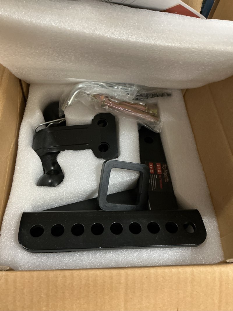 Condition photo showing Good Condition for 2" adjustable trailer hitch - 6" rise/drop height, 2'' & 2-5/16'' ball hitches 25000 lbs heavy duty towing ball mount with hitch tightener, rvs, campers, boat trailers 6 inch