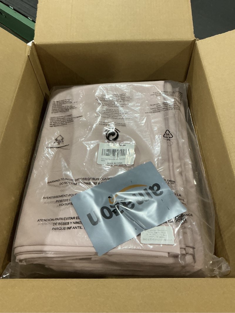 Condition photo showing New/Like New for Dusty Rose Polyester Backdrop Curtains: 20 ft x 10 ft Photography Backdrop Drapes - Baby Shower Birthday Party Decorations 4 Panels 5ft x 10ft 4 Panels 5ft x 10ft Dusty Rose