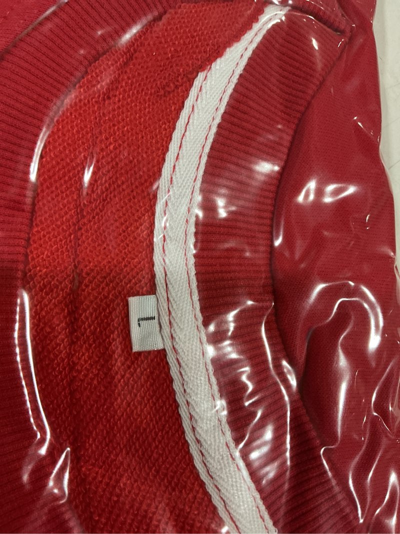 Condition photo showing New/Like New for QLIPIN Christmas Sweatshirts Women Fa La La La Christmas Shirt Holiday Song Sweater Xmas Music Notes Long Sleeve Tops Red Large