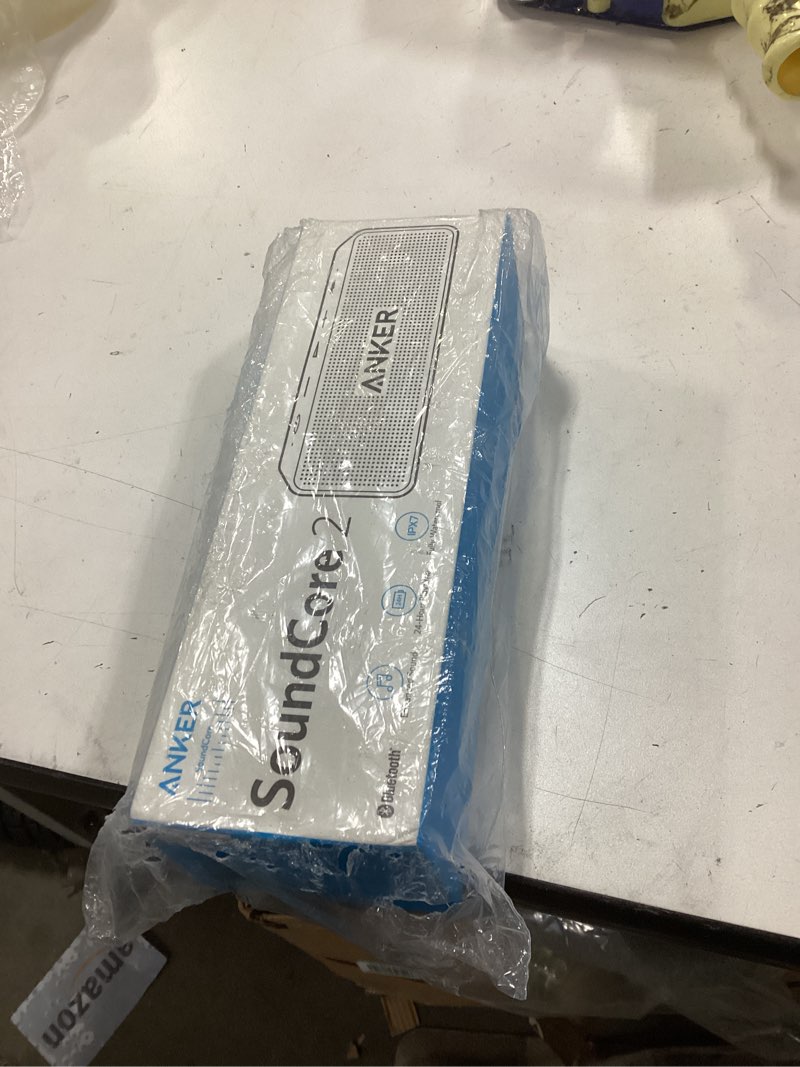 Condition photo showing New/Like New for Anker Soundcore 2 Portable Bluetooth Speaker with 12W Stereo Sound, Bluetooth 5, Bassup, IPX7 Waterproof, 24-Hour Playtime, Wireless Stereo Pairing, Speaker for Home, Outdoors, Travel