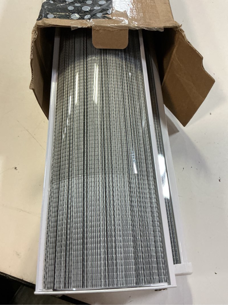 Condition photo showing Good Condition for jiangpin textile window blind dual layer polyester zebra roller light filtering sheer shades window treatments privacy light control for day and night(w36 x h72(inch), grey) 36"w x 72"h grey