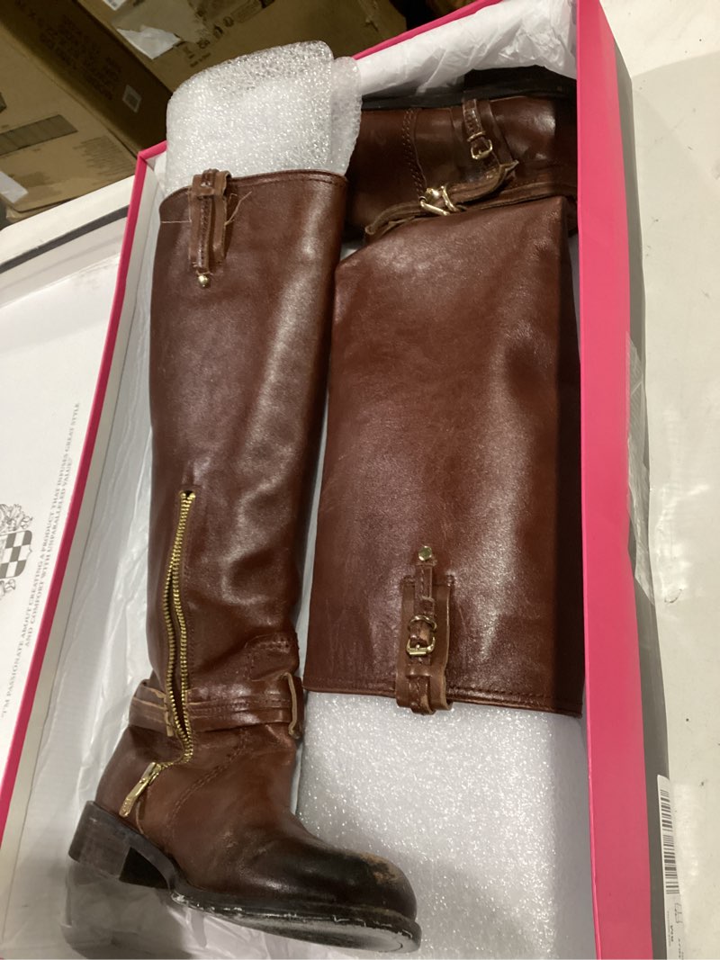 Condition photo showing Good Condition for Vince Camuto womens Selpisa Knee High Boot 8 Medium Walnut