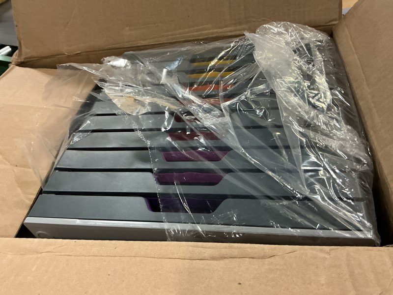 Condition photo showing Good Condition for Durable Varicolor 10 Drawer Unit - Gray Desktop Drawer Set with 10 Color Coded Draws - Letter to Folio Size Files - Perfect for Storing Documents and Paper Work 10-Drawer