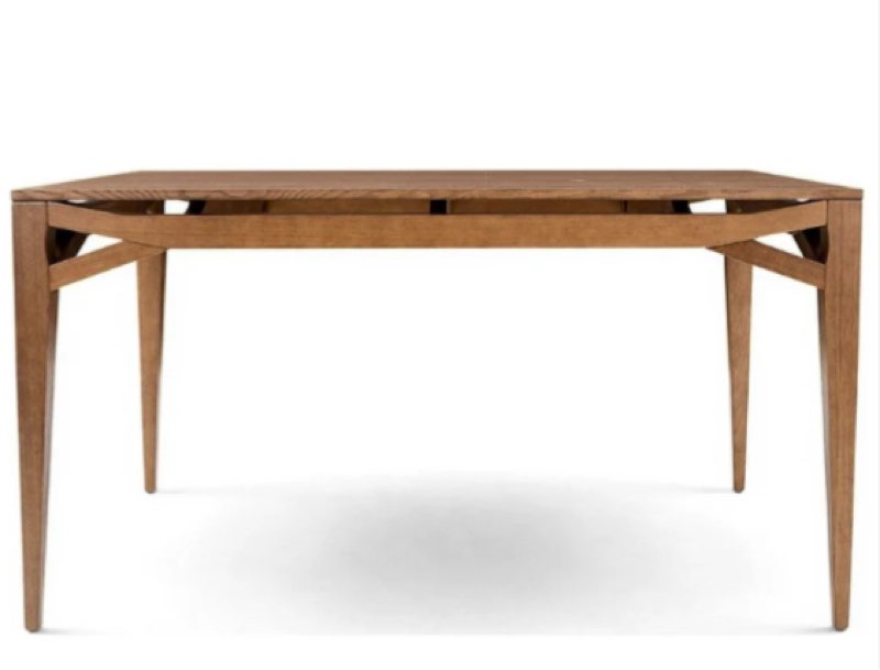 55“  Modern Rectangular Oak Wood Dining Table