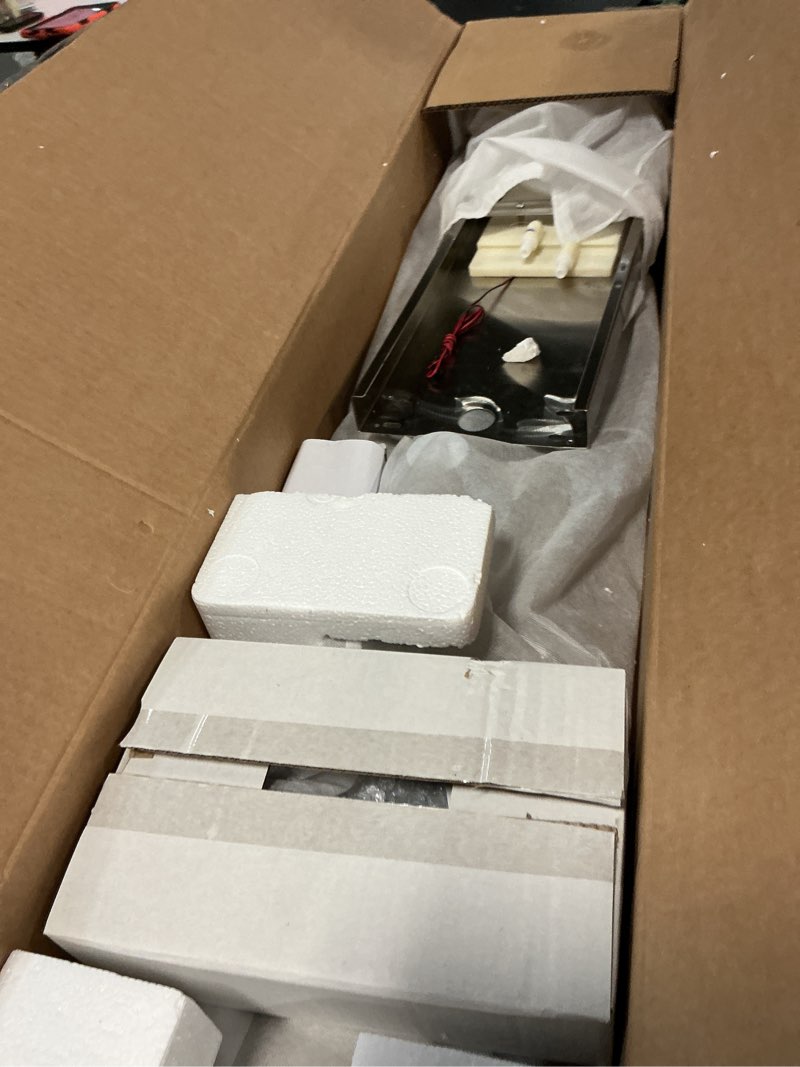 Condition photo showing As Is for Garvee Led Shower Panel Tower System, 6 In 1 Shower Panel with Rainfall Waterfall Shower Head, 2 Body Spray, 3-Function Handheld Shower, Tub Spout,Temperature Display,Stainless Steel Brushed Wall-Mounted