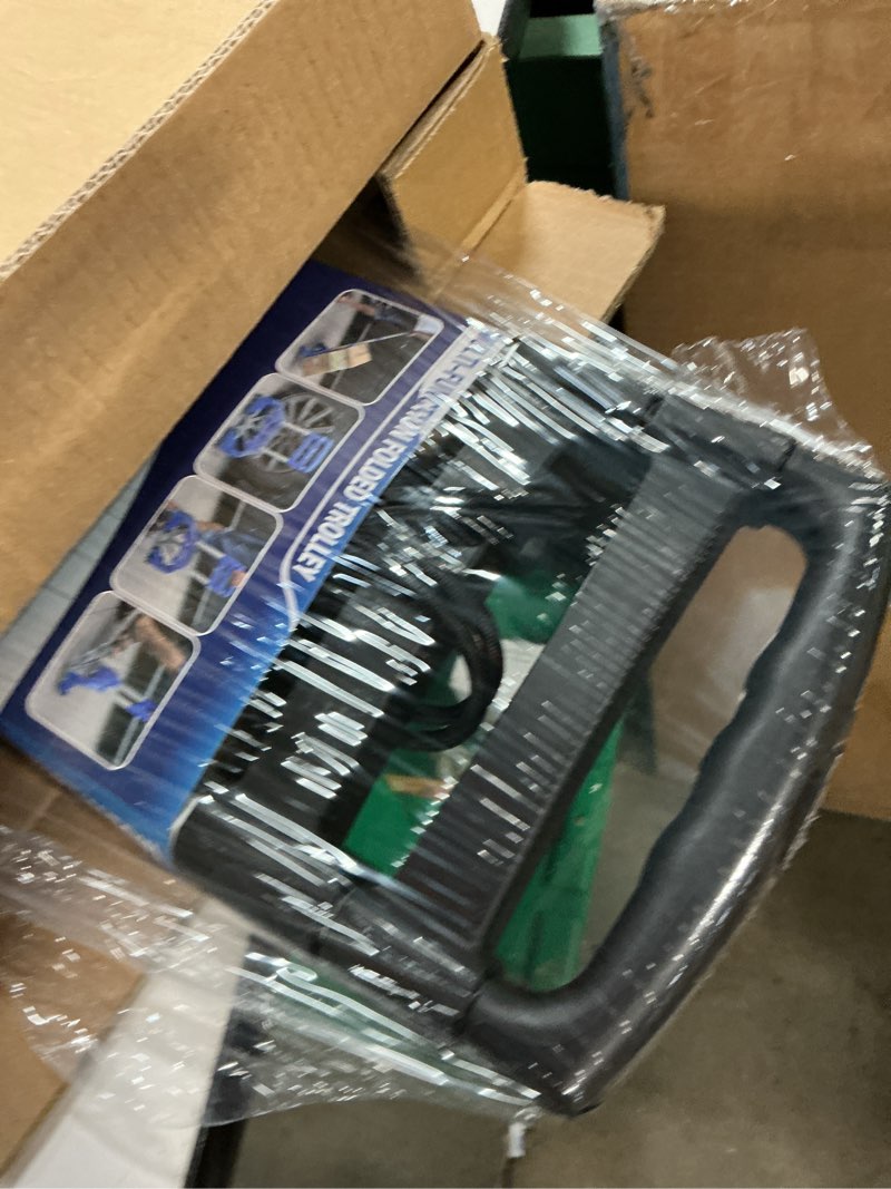 Condition photo showing New/Like New for folding hand truck, dolly cart with wheels foldable, lightweight aluminum luggage cart portable collapsible trolly for utility cart, hand trucks for moving travel shopping airport office sliver