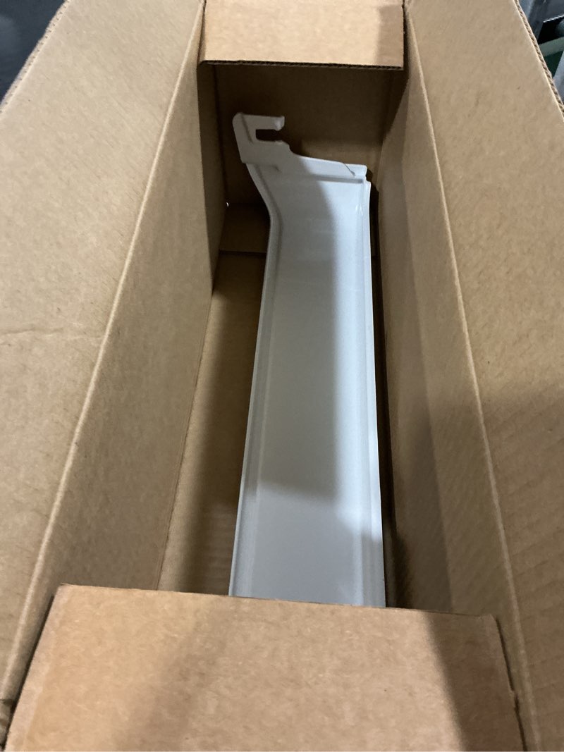 Condition photo showing As Is for smart choice 240338101 bottom shelf refrigerator door bin – white, impact resistant freezer replacement compatible with frigidaire 240338104, fits select frigidaire & kenmore models