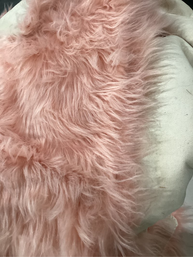 Condition photo showing Good Condition for Latepis Pink Area 8x10 Shaggy Faux Sheepskin Fur Rug for Living Room Floor Cute Plush Carpet for Bedroom Girls Soft Furry Rug Luxury Home Decor 8' x 10' (Rectangular) Pink
