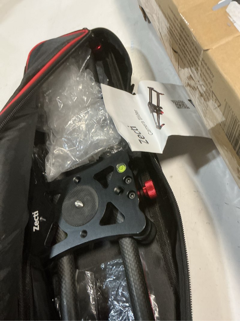 Condition photo showing As Is for zecti camera slider 16 "/40 cm adjustable carbon fiber camera dolly track slider video stabilizer rail for camera dslr video movie photography camcorder stabili & phone 16 inch