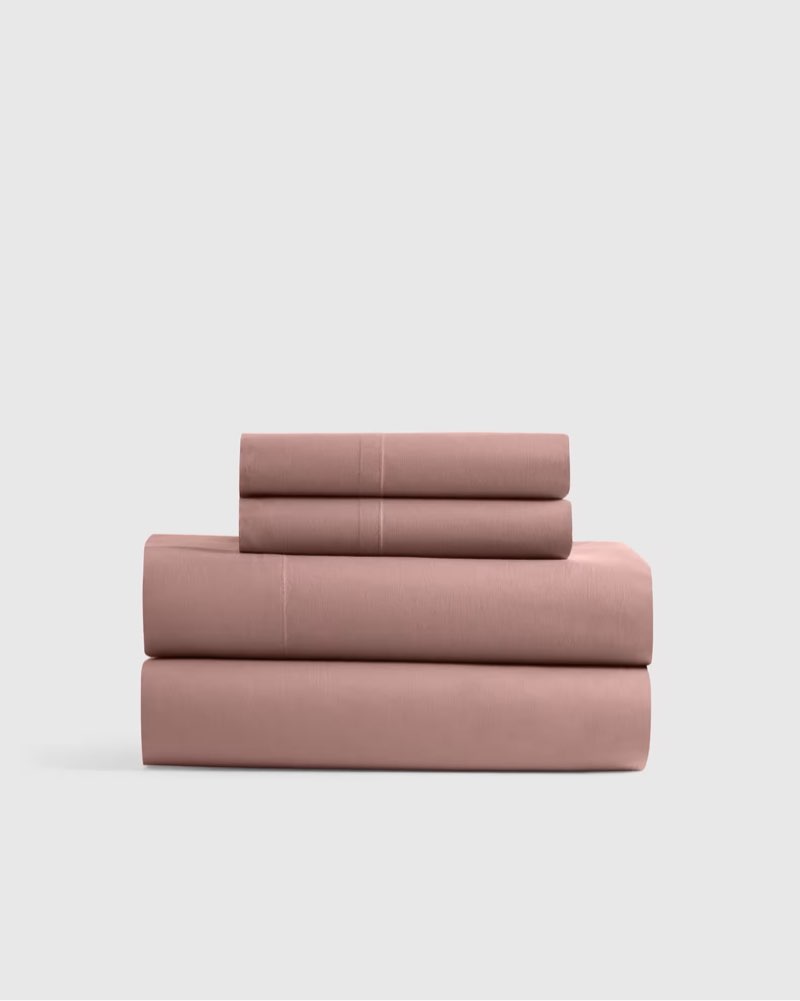 organic crisp percale sheet set solid: fig(size king)