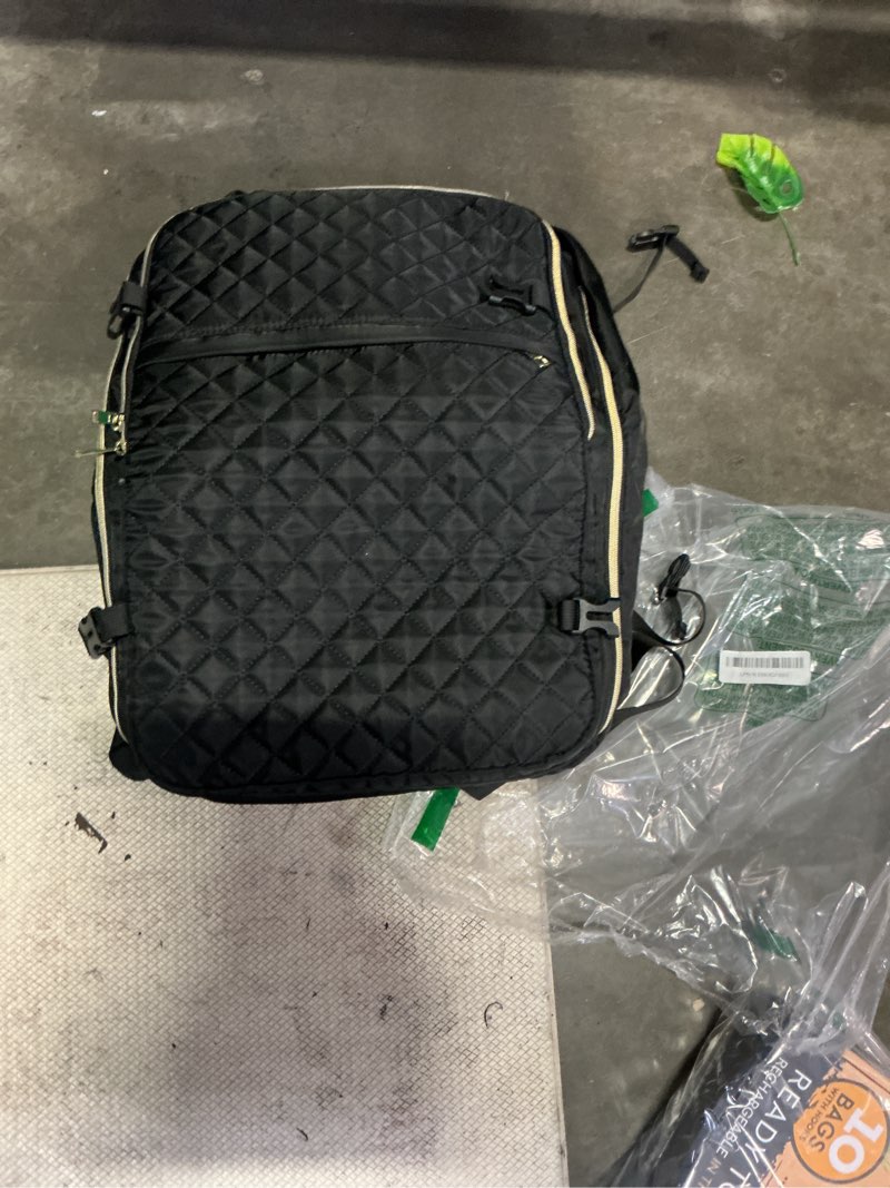 Condition photo showing Good Condition for momuvo large travel backpack women, flight approved carry on backpack, water resistant anti-theft casual daypack school bag fit 17 inch laptop with usb charging port, black 17.3 inch black
