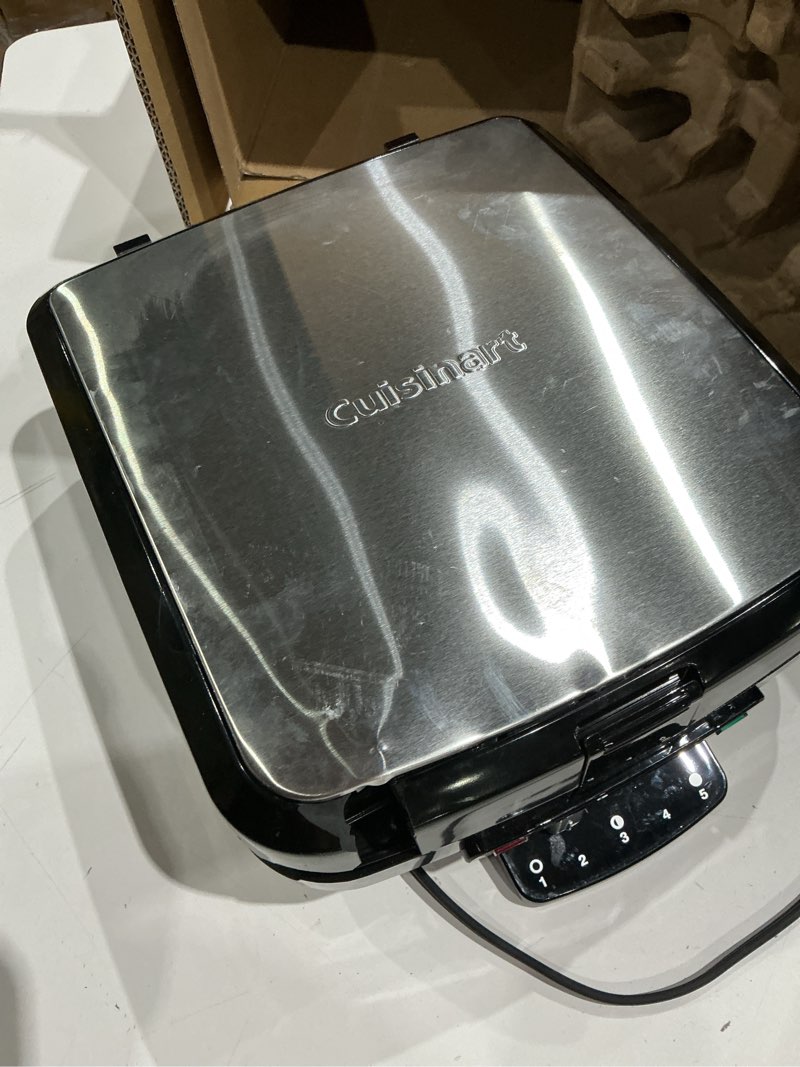Condition photo showing As Is for cuisinart 4 slice belgian waffle maker - square, waf-150nas new square classic