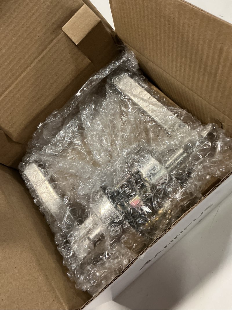 Condition photo showing New/Like New for solid zinc alloy keyed door handle with key, reversible for interior & exterior doors for office/bedroom,entry door lever,lockable,no-key-alike,universal left/right handed door,brushed nickel brushed nickel entry,1pack