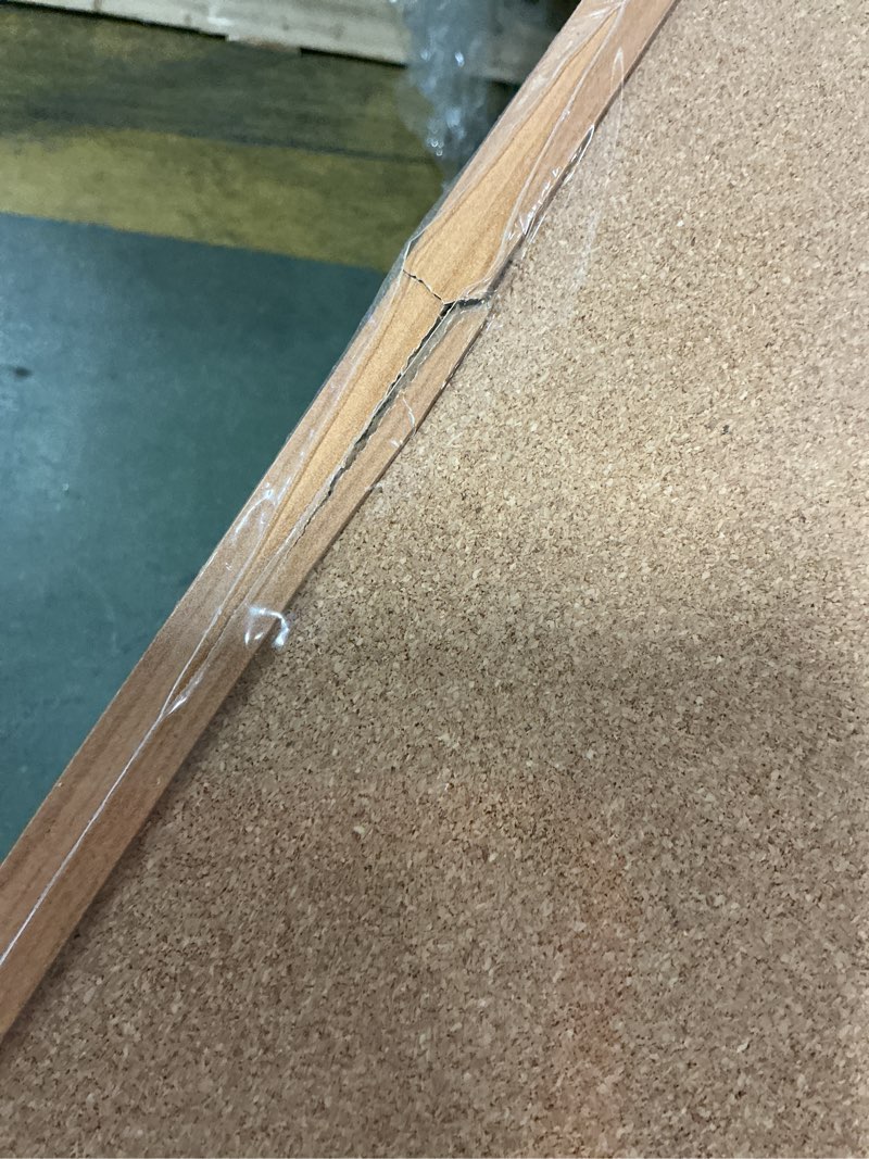 Condition photo showing Good Condition for Cork Bulletin Board, 36" x 48", Wood Frame With Light Oak Finish