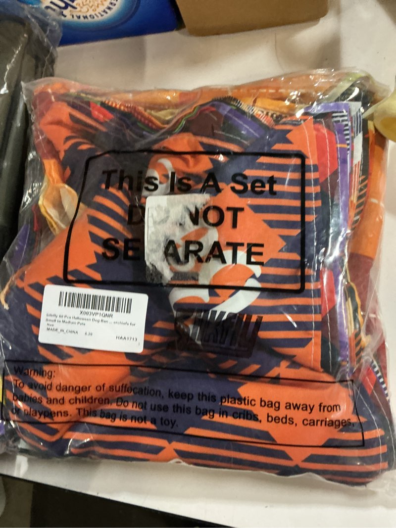 Condition photo showing Good Condition for Silkfly 60 Pcs Thanksgiving Dog Bandanas Bulk Fall Dog Bandana Christmas Dogs Triangle Scarf Holiday Dogs Bibs Puppy Bandana Pet Accessories Adjustable Outfit Washable Kerchief for Small to Medium Pet
