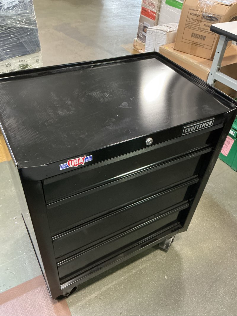 Condition photo showing As Is for CRAFTSMAN 1000 Series 26.89-in W x 31.98-in H 4 -Drawer Steel Rolling Tool Cabinet ( Black ) | CMST22741BK 997949