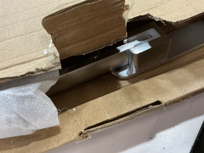 Condition photo showing As Is for BOZWELL Bathroom Lavatory Towel Rack with Two Towel Bars,Brushed Satin Nickel 20-Inch Towel Shelf with Towel Bar,Towel Holder 1011-BSN-50 (Brushed Satin Nickel Finish) 20 inch (50 cm) Brushed Satin Nickel