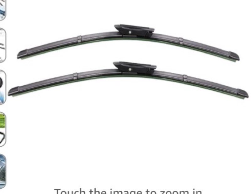 Front Wiper Blade Pinch Tab All-Season Windshield Wiper Blades Compatible with Fiorino 2007-2025 Windshield Wipers Replacement (Set of 2)