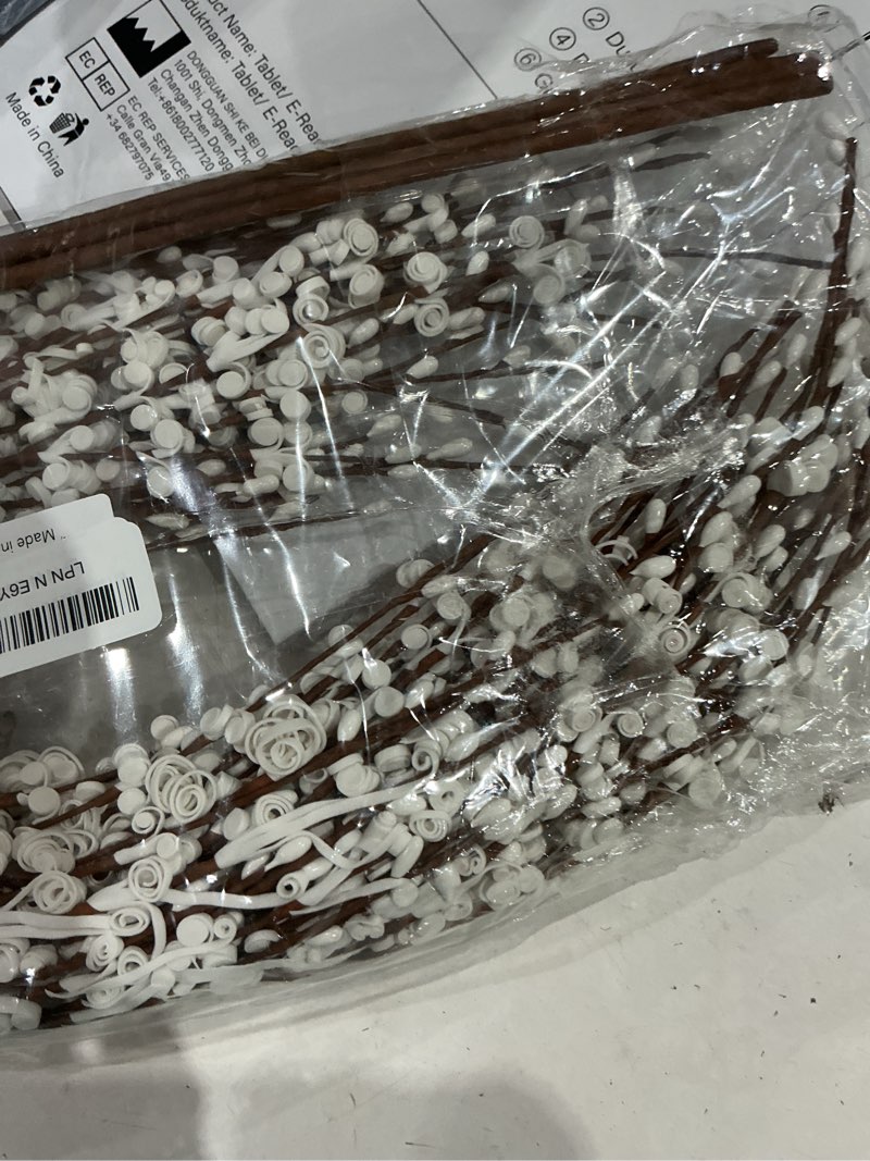 Condition photo showing Good Condition for 29.5'' long 10 pcs stem artificial jasmine flowers tall fake flower bouquet faux jasmine plants for wedding diy floral art plant home office party decoration (white)