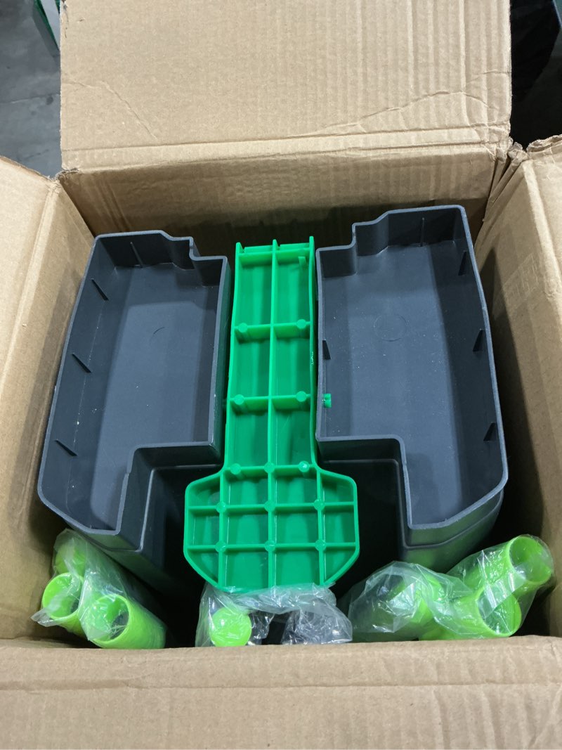 Condition photo showing New/Like New for 20l dog poop trash can outside with pooper scooper & 50 waste bags- outdoor dog poop trash can with lid, foot pedal and removable inner bin waterproof and odor control