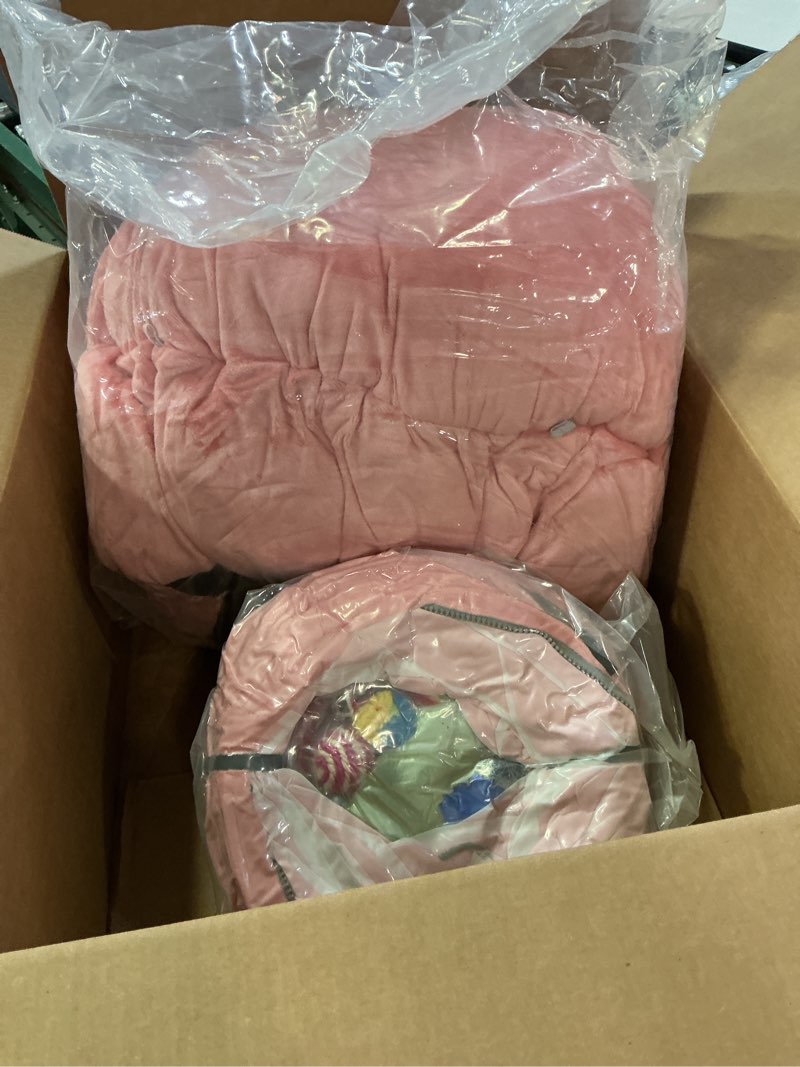 Condition photo showing New/Like New for cat tunnel bed with 20 cat toys, collapsible play tunnel for indoor cats, kitten toys for indoor kittens, octopus shaped large pink