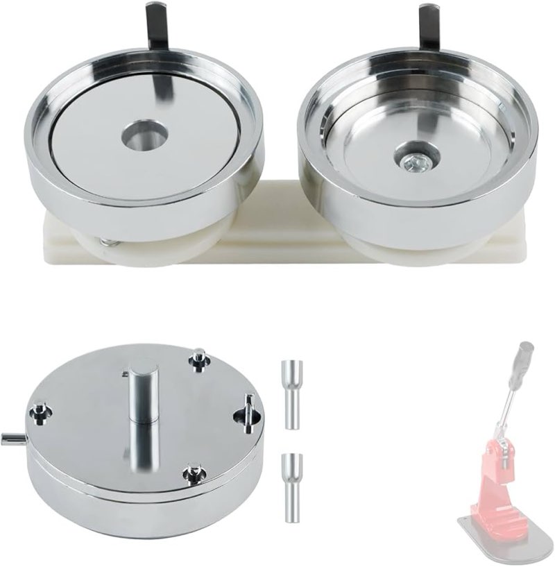 Happizza 3 inch/75mm Button Maker Mold - Interchangeable Die Mold for Slide Rail Button Maker Machin
