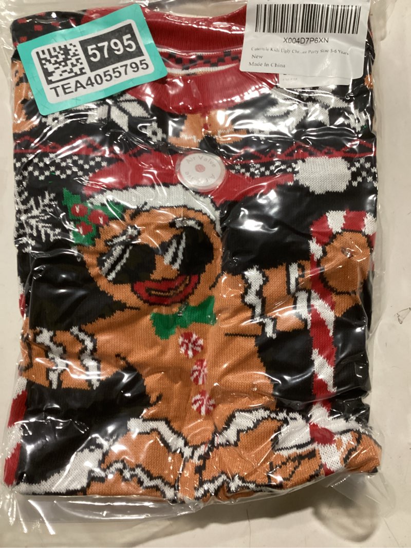 Condition photo showing Good Condition for Cutemile Kids Boy Ugly Christmas Sweaters Size 5-14 Girls Light Up Xmas Sweaters for Party Skiing 5-6 Years