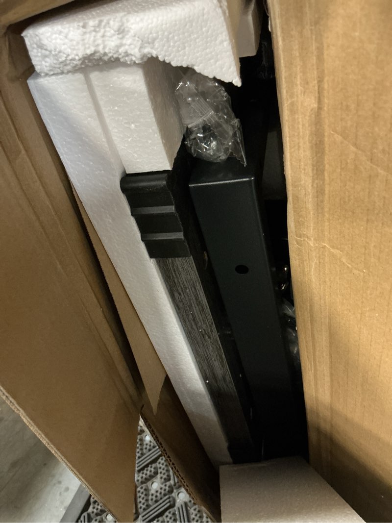 Condition photo showing New/Like New for huuger 63 inch l shaped desk with power outlets and usb-c port, reversible computer desk, larger office corner gaming desk, 0.95 inch thicker desktop, metal frame, for home office, study, grey 63inch with outlets grey