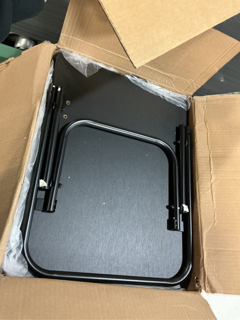 Condition photo showing Good Condition for jaxpety tv tray table, folding tv tray with cup holder, adjustable tv desk with 6 height adjustments and 3 angle, couch table for eating on bed & sofa, stowaway laptop stand, dark black