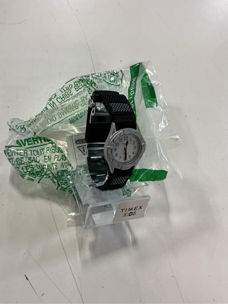 Condition photo showing New/Like New for timex boys t79051 my first outdoors black fast wrap strap watch