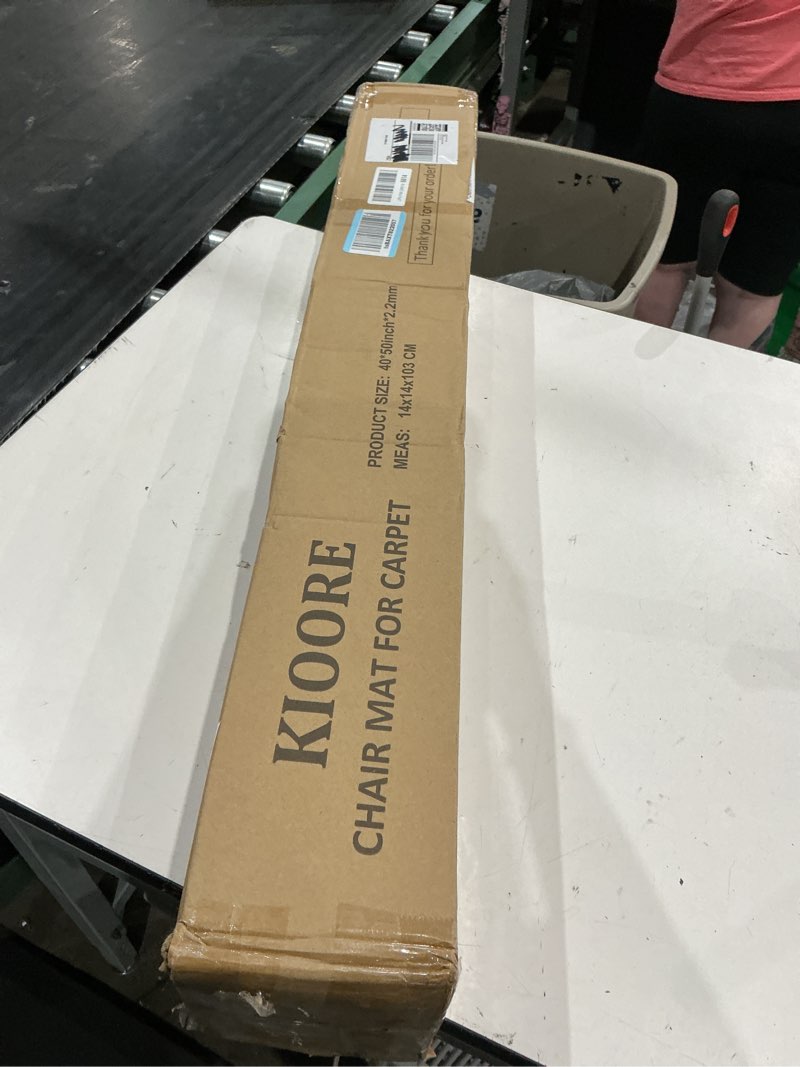 Condition photo showing Good Condition for kioore chair plastic mat for carpet, product size: 40*50inch*2.2mm, clear