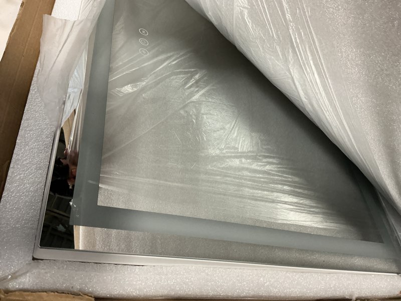 Condition photo showing Good Condition for FENNIO 23" x 18" Vanity Mirror with Lights?LED Makeup Mirror?Hollywood Mirror with 3 Color Modes & Adjustable Brightness?Vanity Mirror Square White White 23"L x 18"W