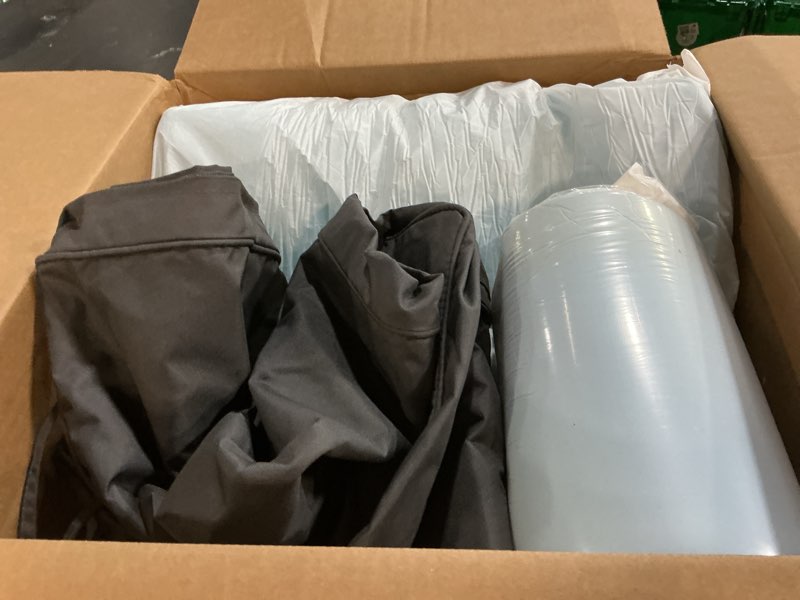 Condition photo showing As Is for YENING 23x23 Memory Foam Outdoor Chair Cushions Waterproof 4 Inch Extra Thick Patio Seat Pads for Furniture Grey Set of 2 23 x 23 x 4 Inch Grey 2