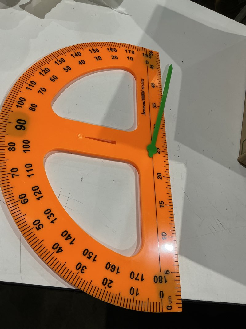 Condition photo showing As Is for multi-function semi-circle protractor teacher protractor geometry half circle protractor tool