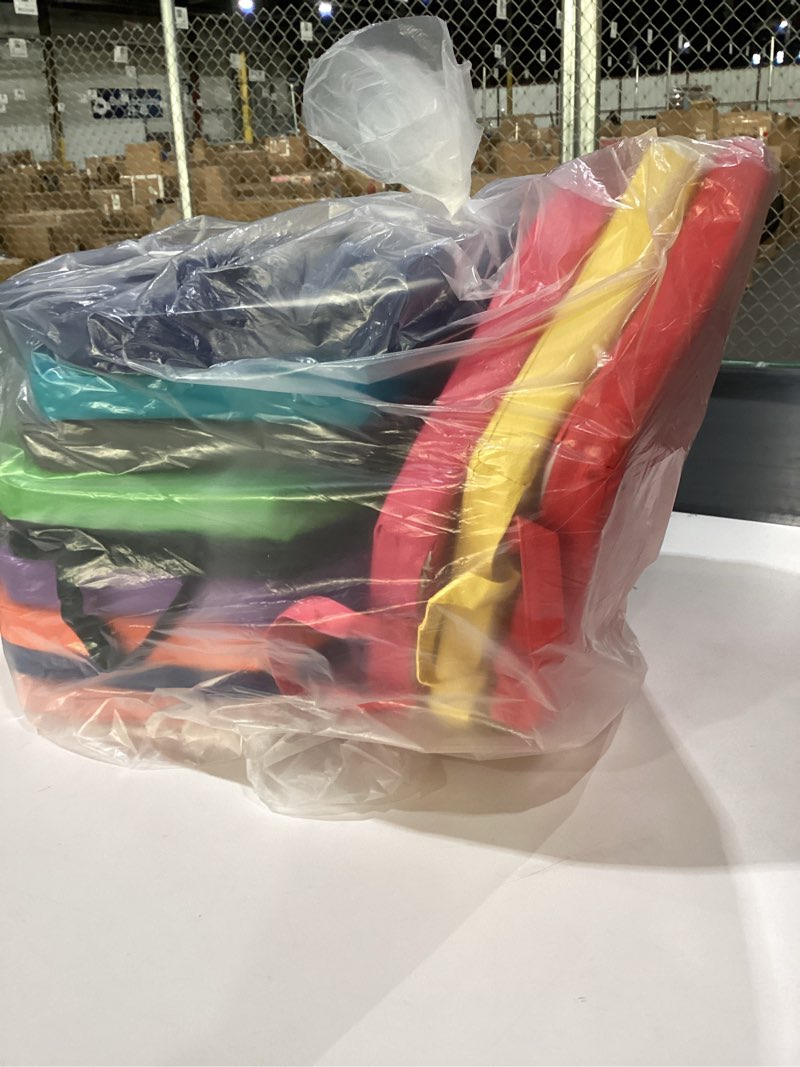 Condition photo showing Good Condition for Riakrum 12 Pcs Floor Cushions Bulk 15 Inch Colored Flexible Seating with Handle Soft Foam Floor Pillow for Adults Daycare Office Chair(Hexagon)