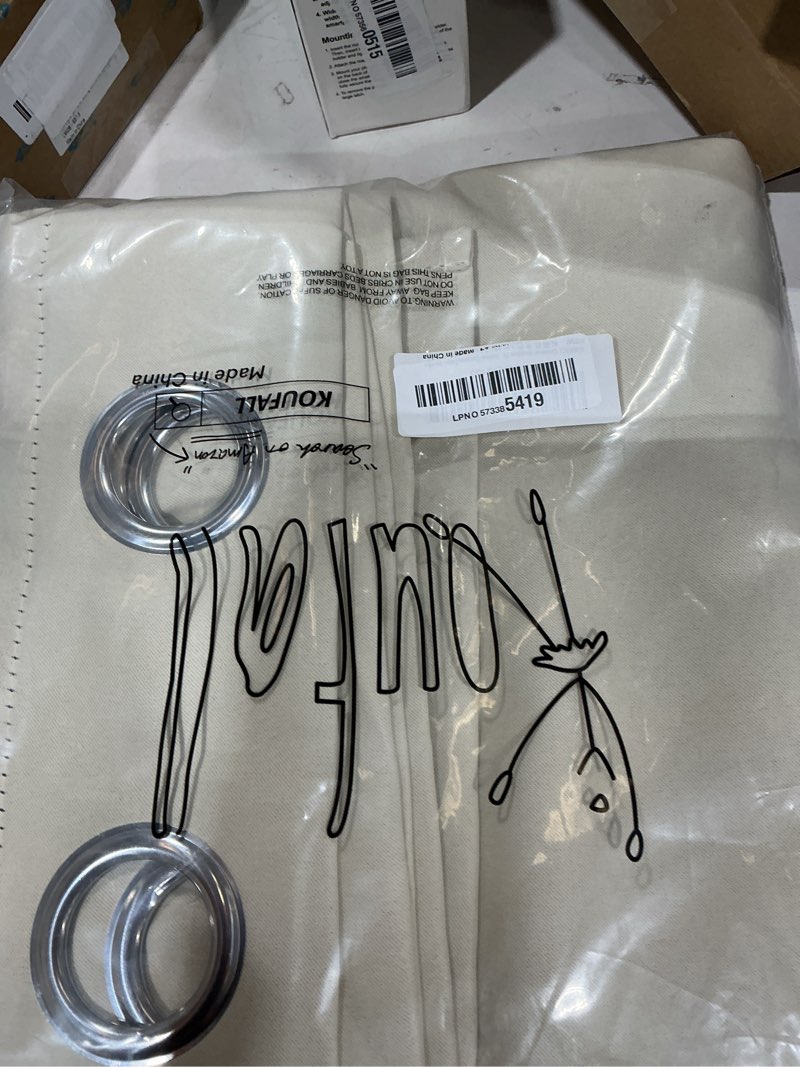 Condition photo showing New/Like New for koufall short curtains 45 inch rv camper small window curtains, blackout thermal bunk bed curtains for bedroom, 2 panels set, 34x45 in length, cream beige 34"w x 45"l (pack of 2) cream beige